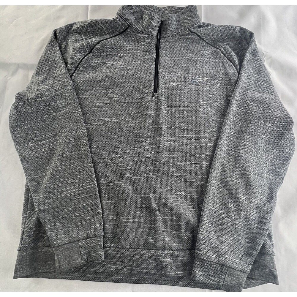 Greg Norman Mens 1/4 Zip Long Sleeve High Neck Banded Polyester Pullover Size XL
